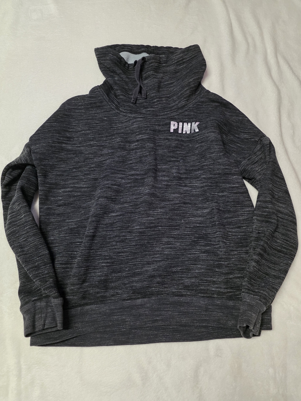 Victoria's Secret PINK Light Gray Fleece Pullover Hoodie